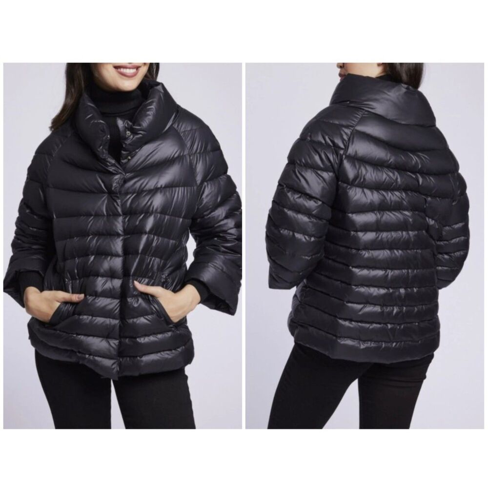 Blue Duck Women's Black Channel Quilted Down Puffer Jacket Size Large